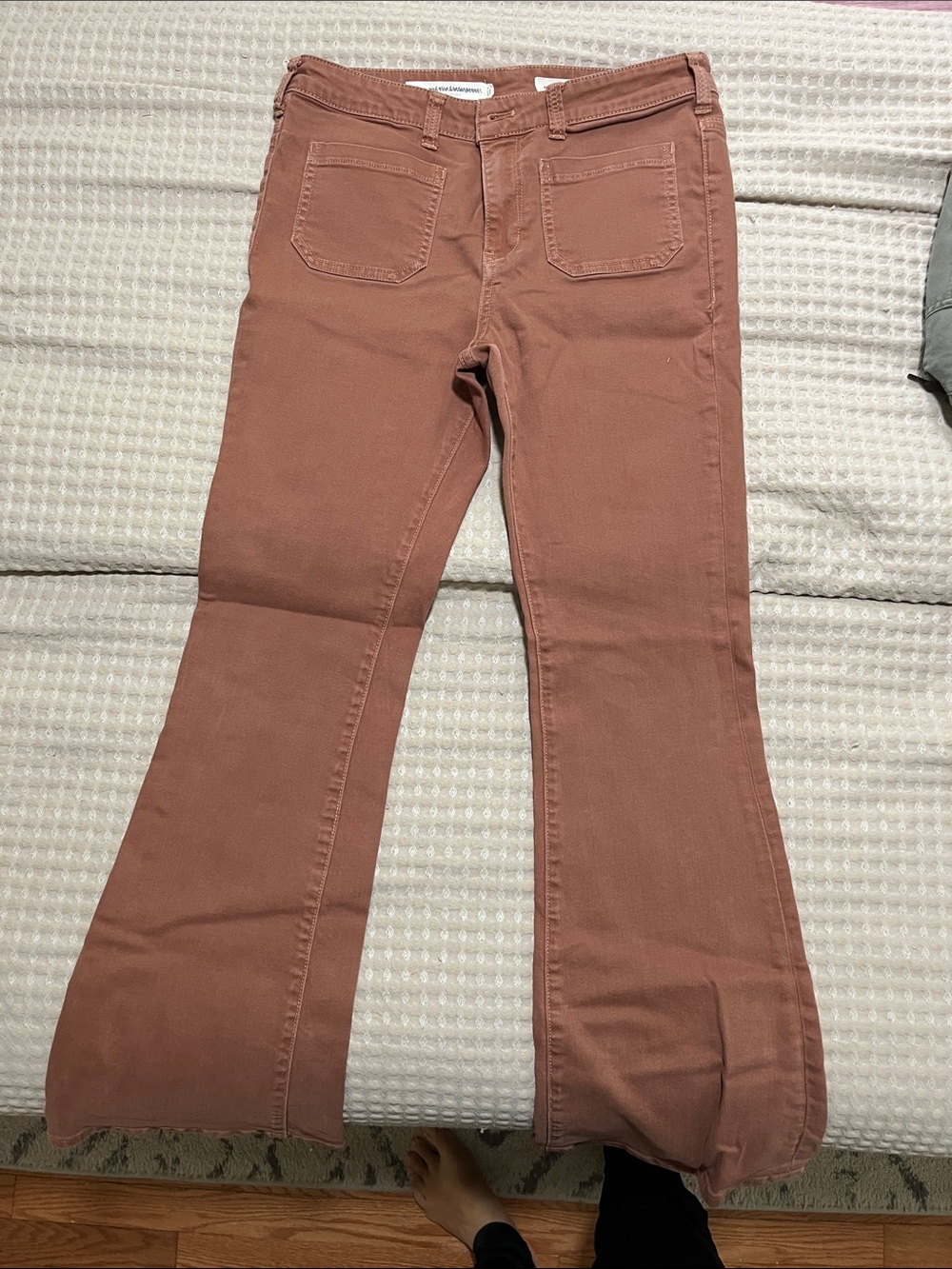 Anthropologie Pilcro Patch Pocket Jeans Size 28 Cedar Brown ‘Skinny Bootcut’ EUC